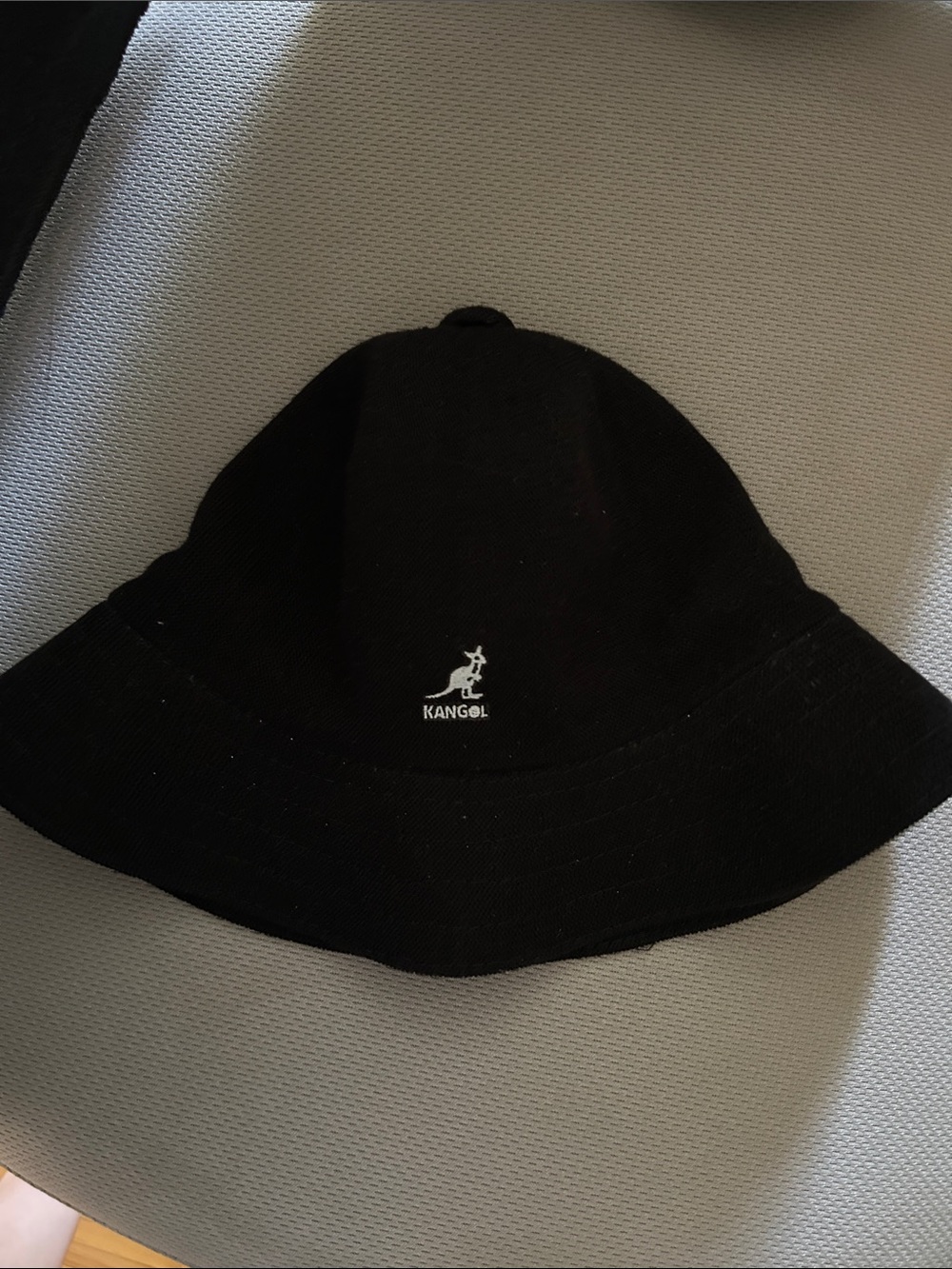 Kangol Black bamboo casual Bucket Hat